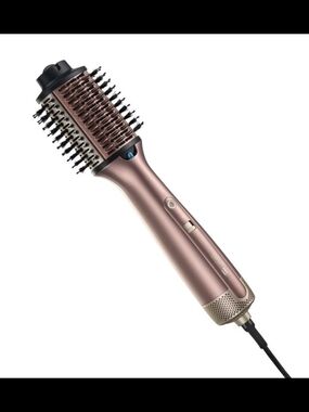 Multifunctional Hot Air Styling Brush in Rose Gold for Women
